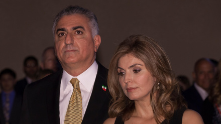 G0YWB2 New York, NY USA - May 5, 2016: Reza Pahlavi & Yasmine Pahlavi attend 4th annual champions of Jewish values international awards gala at Marriott Marquis Times Square