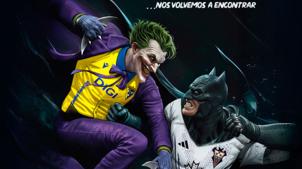 El Joker pelea con Batman en el cartel promocional del Cádiz-Albacete.
