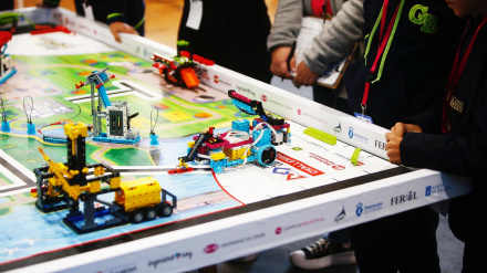 Imagen de archivo de una competición de First Lego League.