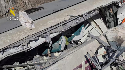 Estado de uno de los trenes accidentados en Adamuz, Córdoba