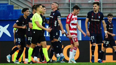 Sergio Ruiz en el partido frente al Eibar de la primera vuelta