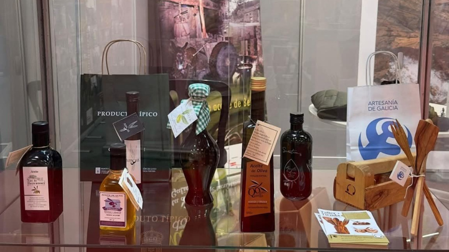Muestra de aceite de oliva elaborado en Galicia