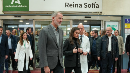 Los Reyes Felipe Vi y Letizia tras visitar a los heridos del accidente ferroviario de Adamuz en el Hospital Reina Sofía de Córdoba