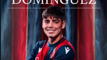 Benjamín Domínguez en su presentación en el Bolonia