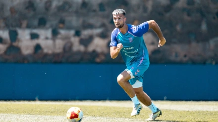 Josep Calavera, en un entrenamiento con el Tenerife.