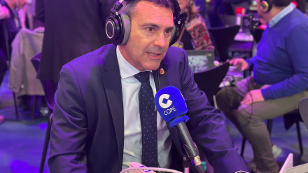 Oswaldo Betancort Presidente del Cabildo de Lanzarote en FITUR 2026 en una entrevista en Hererra en COPE Canarias.