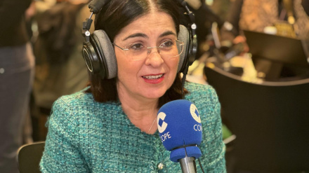La alcaldesa de Las Palmas de Gran Canaria, Carolina Dárias en el transcurso de la entrevista que concedió a Herrera en COPE Canarias desde FITUR 2026