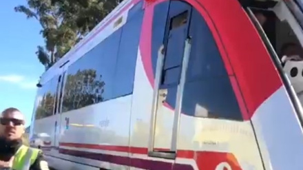 Tren de vía estrecha accidentado en Cartagena