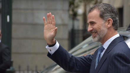 El rey Felipe VI de España visita Nueva Orleans, Luisiana.