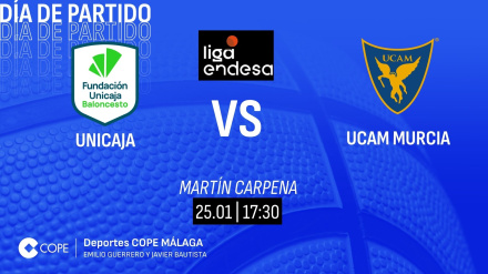 Unicaja acaba la primera vuelta recibiendo a UCAM Murcia