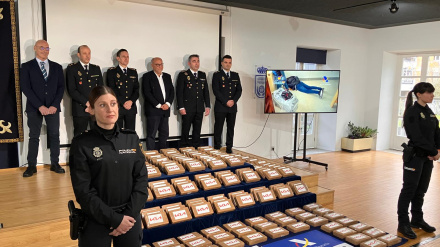 Foto del alijo de cocaína en Vigo