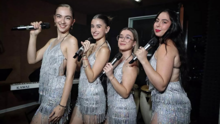 Las integrantes de la orquesta Nueva Línea