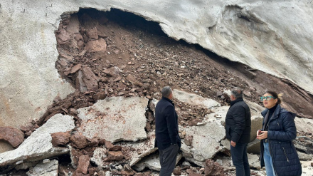 Imagen del talud desprendido en Lorca