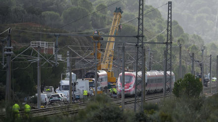 Imagen de la zona afectada por el accidente ferroviario