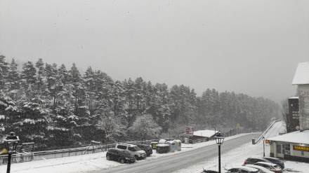 La borrasca Ingrid deja más nieve en el Pirineo Aragonés. Canfranc