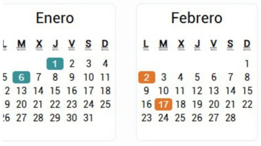 Calendario laboral Tenerife Fuente www.seg-social.es