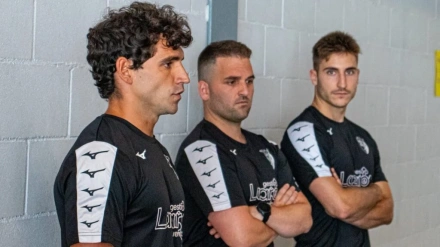 Cuerpo Técnico del Tudelano con Héctor Urquia