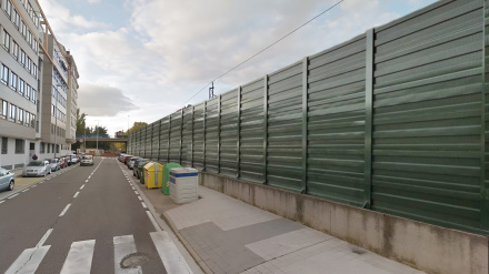 Recreación de cómo quedarán las pantallas acústicas en Palencia