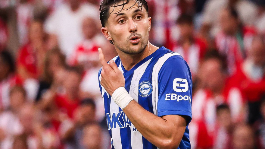 Facundo Garcés, en un partido con el Alavés