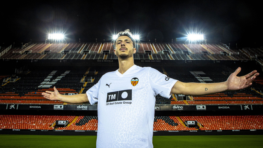 Guido, en un su presentación en Mestalla