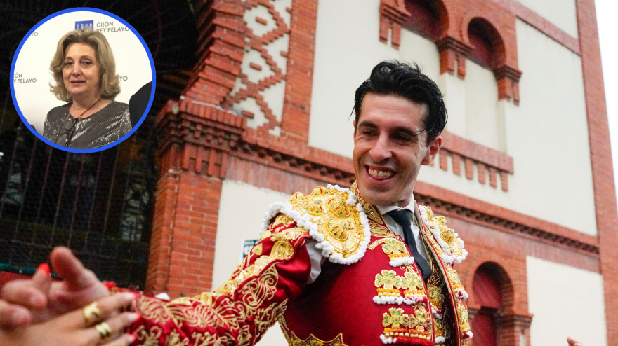 Alejandro Talavante sale por la puerta grande de El Bibio; arriba, a la izquierda, Maritina Medio