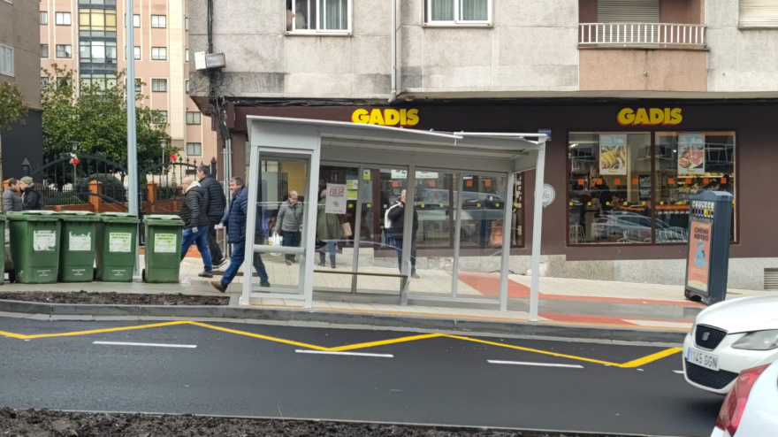 Marquesina inclinada en Milladoiro