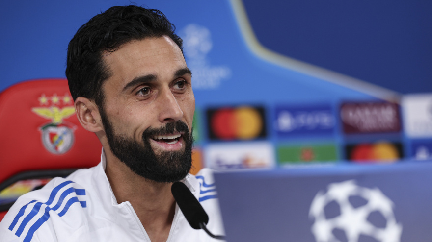 Arbeloa en rueda de prensa, previa al partido contra el Benfica