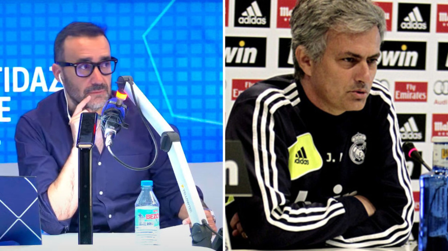 Juanma Castaño y Mourinho siendo el entrenador del Real Madrid