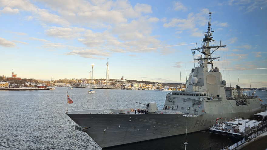 La fragata 'Almirante Juna de Borbón' atracada en Estocolmo