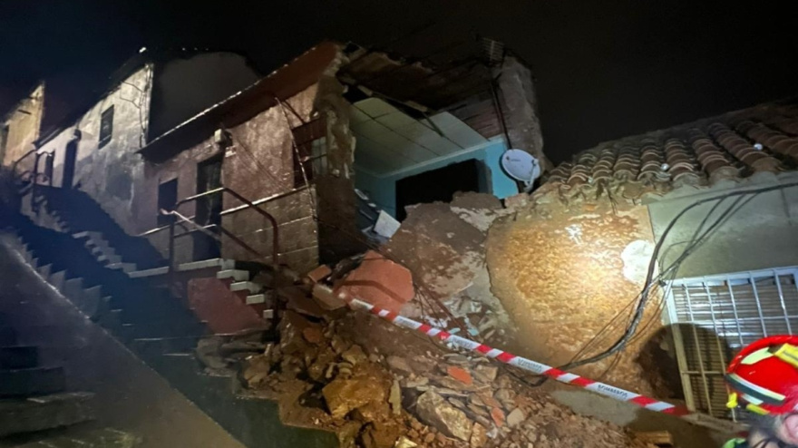 Colapso de una vivienda en Puertollano