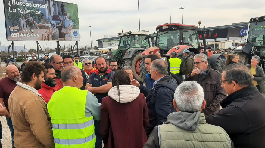 Imagen de archivo de una tractorada en Lorca en febrero de 2024