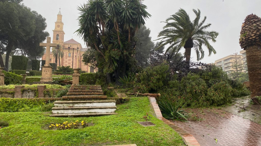 El fuerte viento está dejado múltiples incidencias en la Costa Tropical