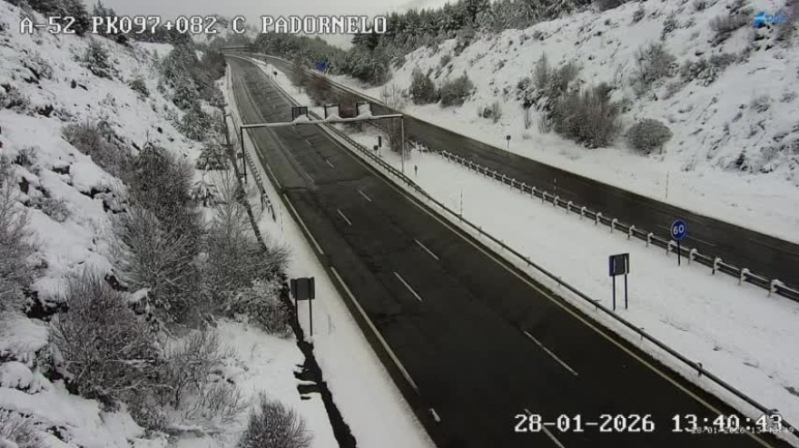 Estado de la A-52 en Sanabria durante este miércoles
