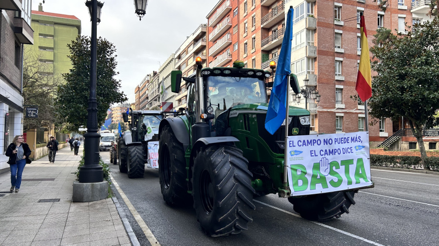 Tractorada en Oviedo, el pasado 16 de enero