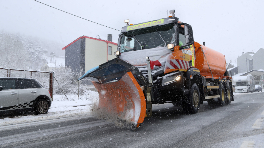 Pedrafita do Cebreiro, Lugo. Gran nevada en la montaña de Lugo en la transición entre las borrascas Joseph y Kristin.