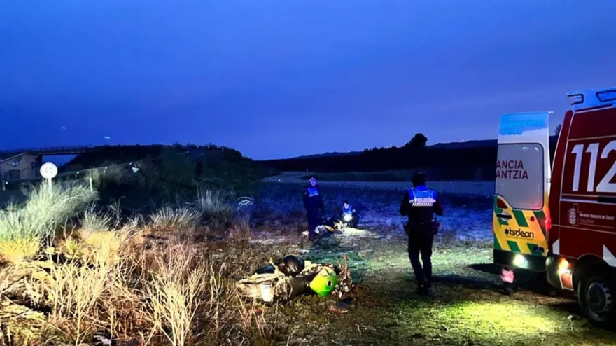 Accidente tras la huida