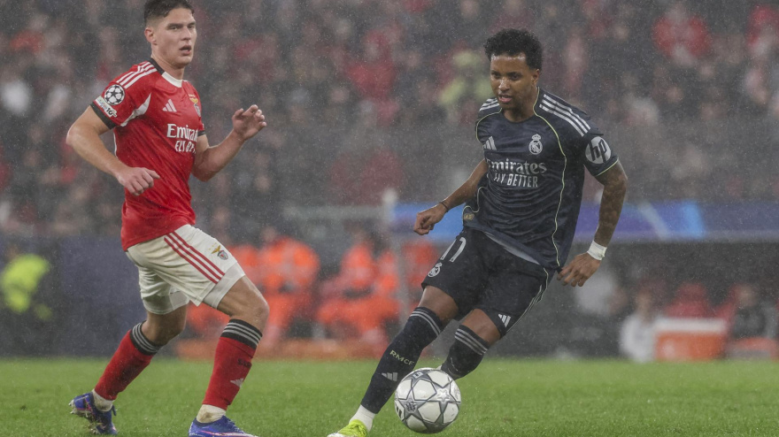 Rodrygo durante el Benfica - Real Madrid