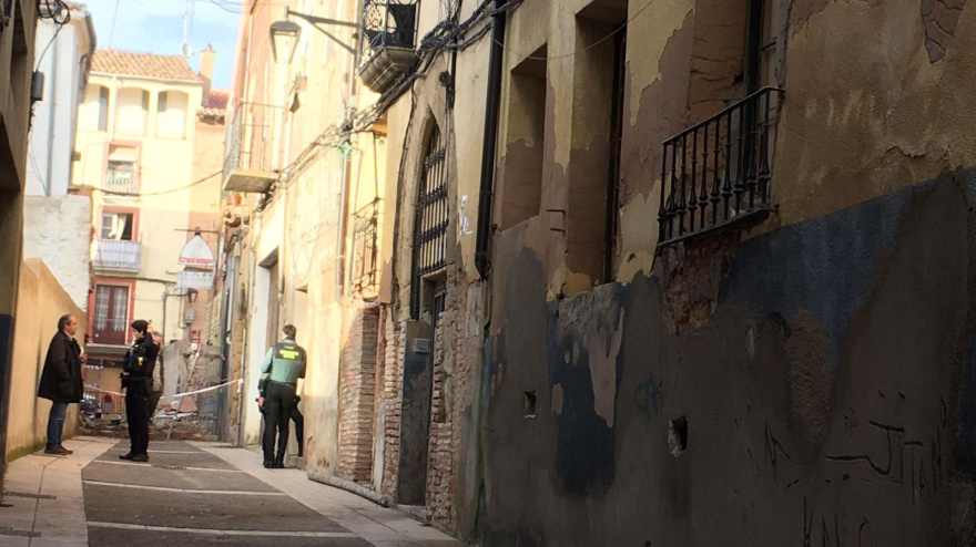Un 'extraño derrumbe' sacude Calahorra y desaloja a siete personas de un edificio en ruinas