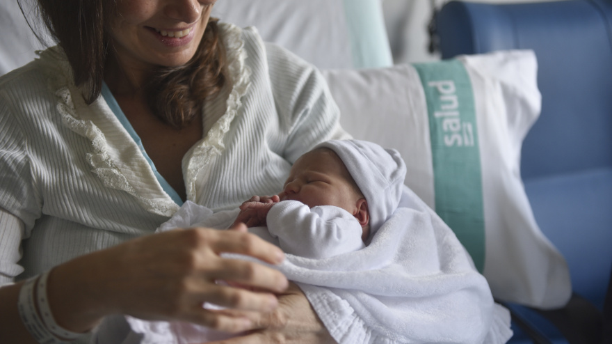 Bebé recién nacido en Huesca