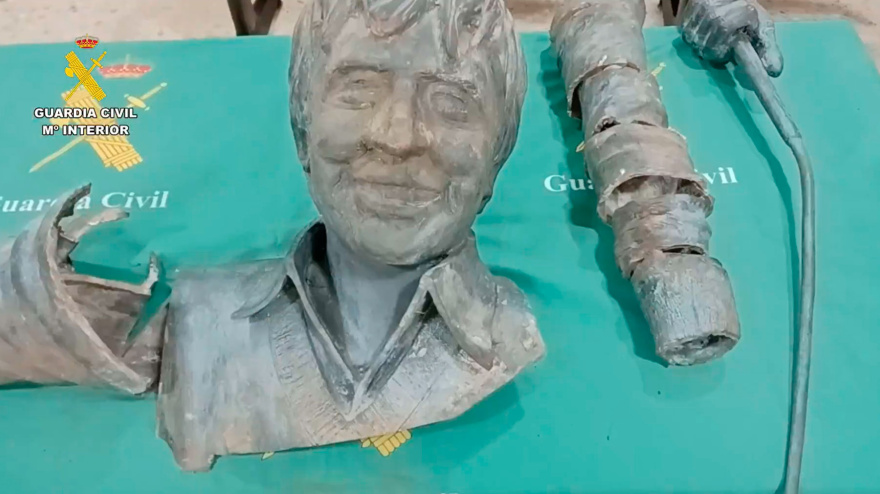 Encuentran troceada y lista para vender la estatua que homenajeaba al golfista español.