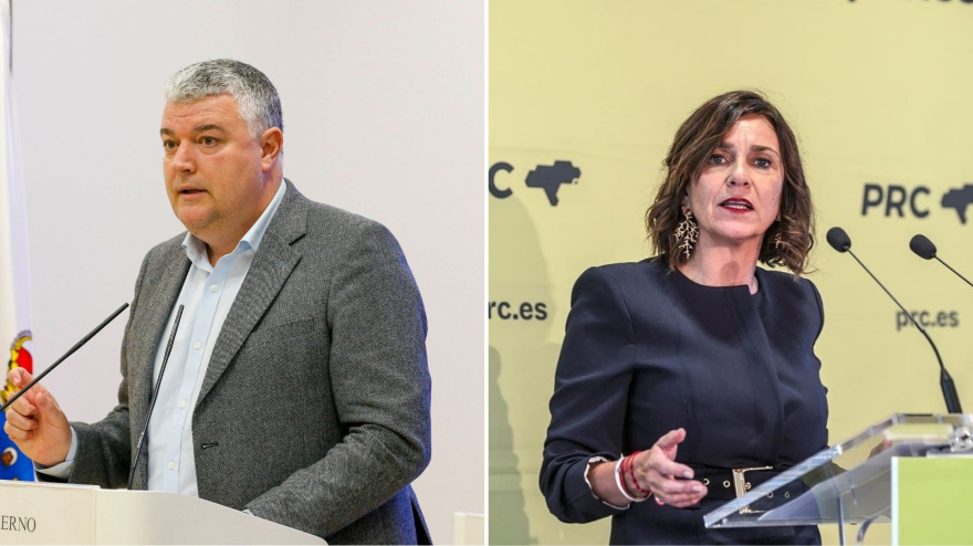 Luis Ángel Agüeros, consejero de Economía, y Paula Fernández, diputada del Partido Regionalista Cántabro