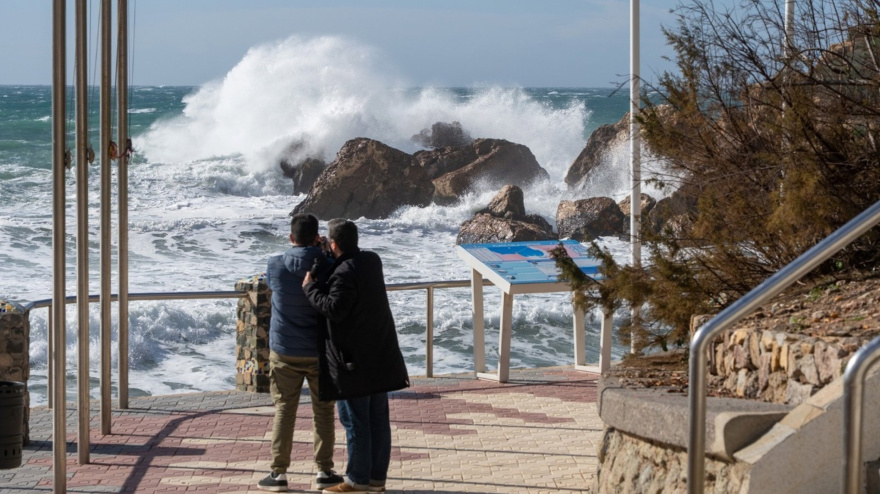 Fenómenos costeros en Cala Cortina de Cartagena