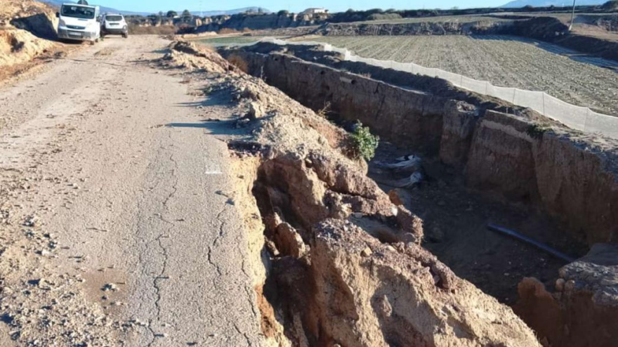 Una de las carreteras de lorca dañadas por la dana de 2025 que será reparada