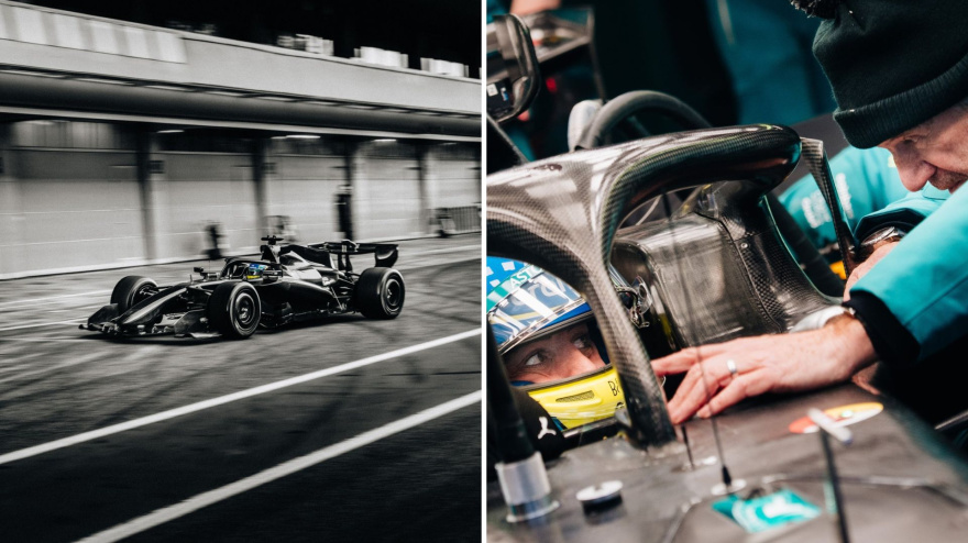 Fernando Alonso probó este viernes el Aston Martin de 2026