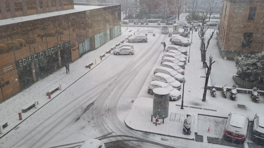 La nieve llega a Madrid por la borrasca Kristin
