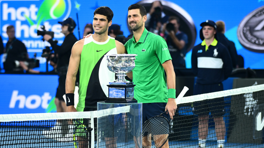 Alcaraz y Djokovic, en la final del Open de Australia
