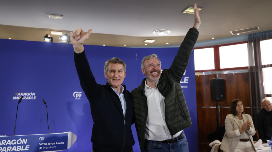 Mitin de Feijóo y Azcón en Calatayud