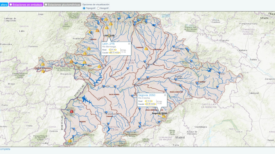 Carlos Galicia, director técnico de la CHD nos cuenta la última hora tras el impacto de una nueva borrasca en la cuenca