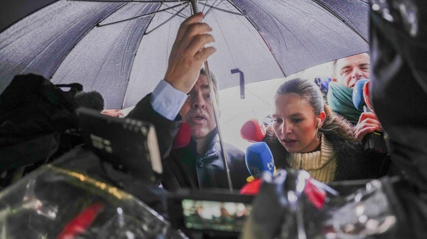 El ex secretario de Organización del PSOE Santos Cerdán, a su llegada a los juzgados de Plaza de Castilla