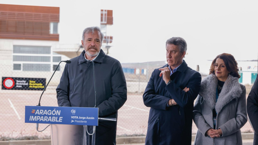 Rueda de prensa de Jorge Azcón y Alberto Núñez Feijoo en Teruel